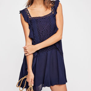 FREE PEOPLE Priscilla Navy Dress Retails $120